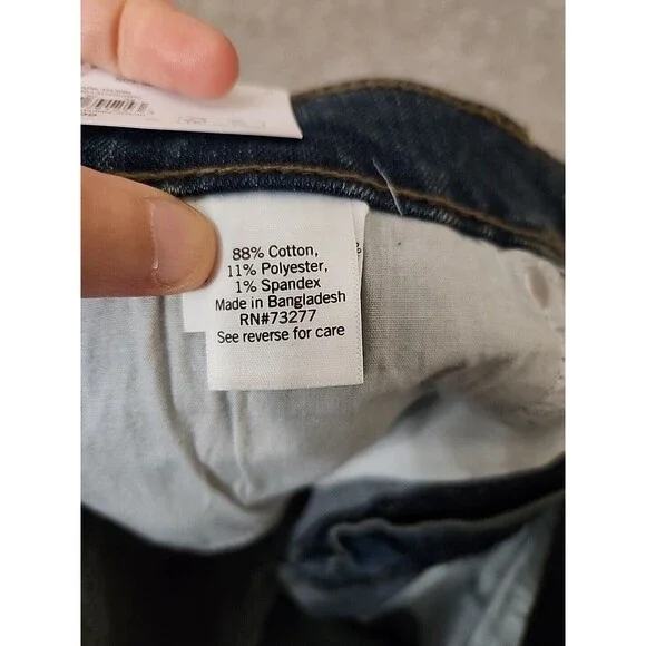Sonoma Regular Fit Everyday Jeans Men 30x30 Blue Dark Wash Stretch Straight NEW